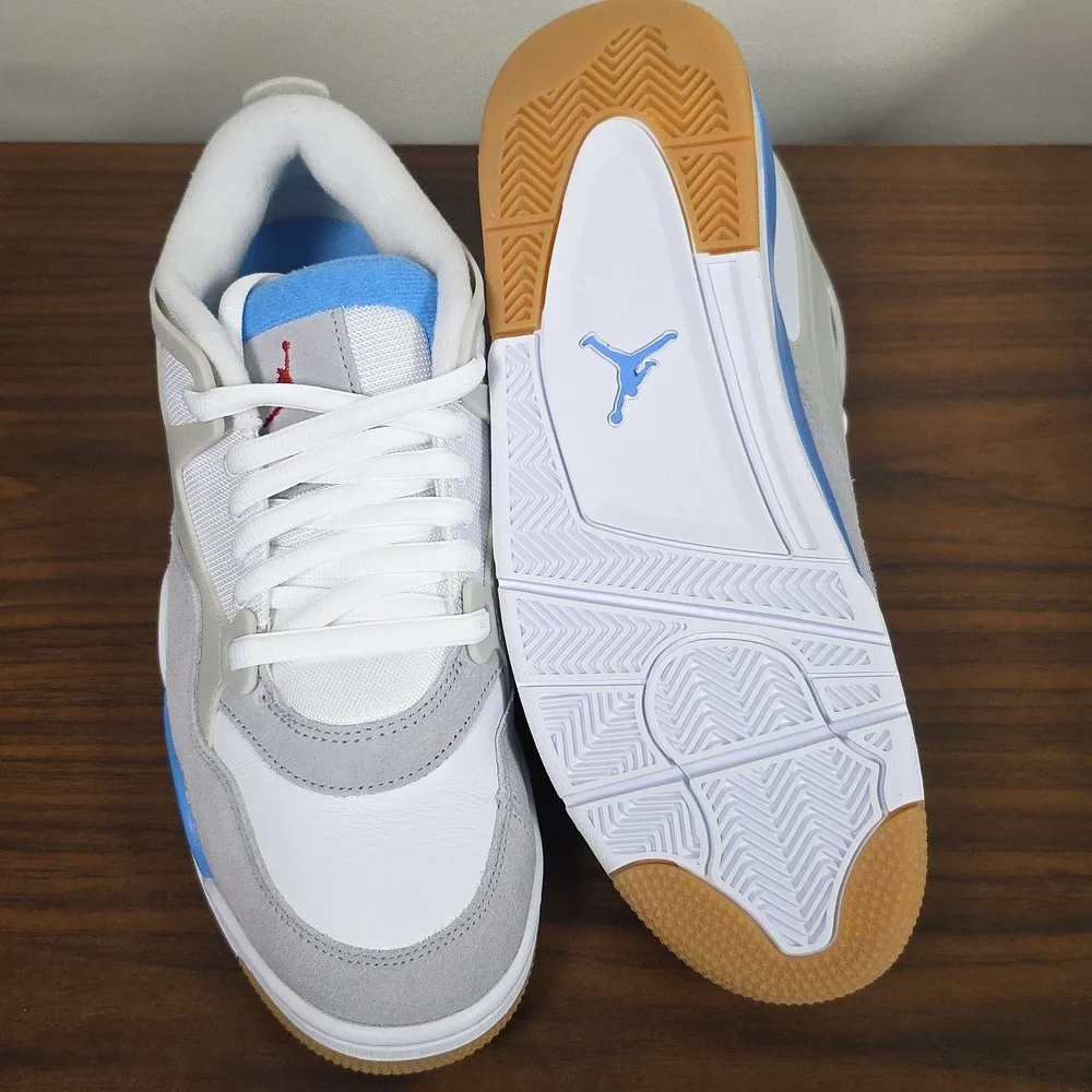 Nike Air Jordan 4 RM Men's Size 10.5 In White/Gray/Blue NIB FQ7939 104 - Picture 5 of 10